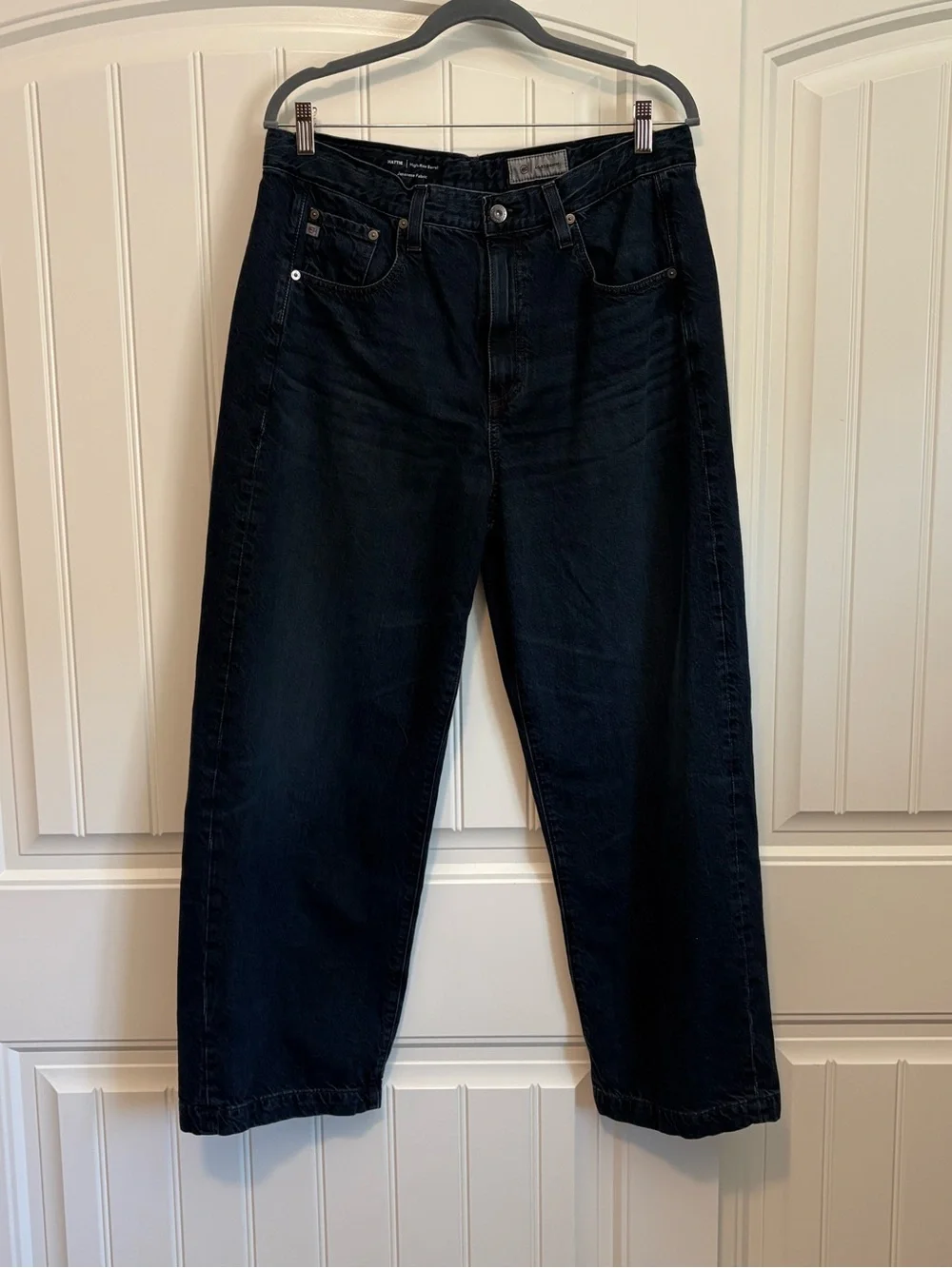 AG Hattie High Rise Barrel Leg Jeans dark wash size 31